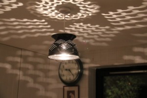 Colander lampshade